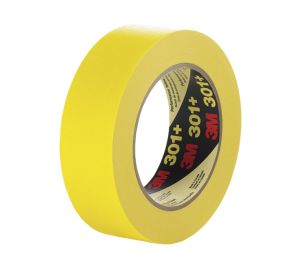 3M Performance Yellow Masking Tape 301+, 18 mm x 55 m, 6.3 mil, 48 per case