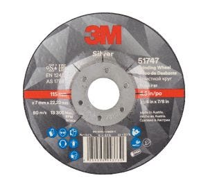 3M Silver Depressed Centre Grinding Wheel 115x7x22.23mm