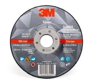 3M Silver Depressed Centre Grinding Wheel 125x7x22.23mm