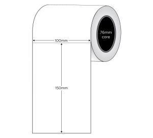 Direct Thermal Labels Roll - 100mm x 150mm - 76mm Core - 1000 Per Roll - White