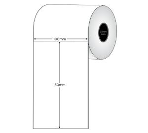 Top-Coated Direct Thermal Labels - 100mm x 150mm - 25mm Core - 400 Per Roll - White