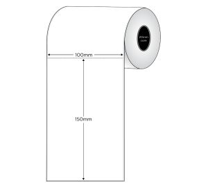 Top-Coated Direct Thermal Labels - 100mm x 150mm - 20mm Core - 100 Per Roll - White