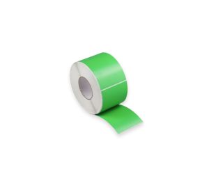 Direct Thermal Label 76mm Core 500 roll Green Perforated 100mm x 150mm