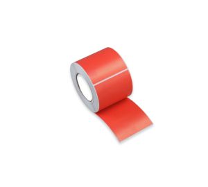 Direct Thermal Label 76mm Core 500/roll Red Perforated 100mm x 150mm