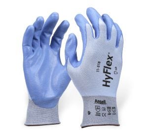 Ansell HyFlex 11-518 Ultralight Work Gloves - Size 6 - Blue