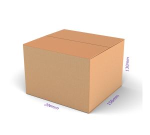 Small Cardboard Box - 206mm x 156mm x 130mm - Brown