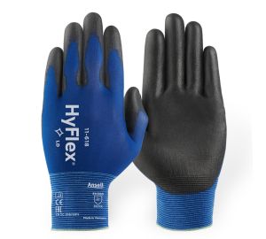 HyFlex 11-618 Nylon liner with Polyurethane Palm Glove Size 7