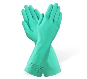 AlphaTec Solvex 37-175 Flocklined Nitrile gauntlet 33cm Size 6