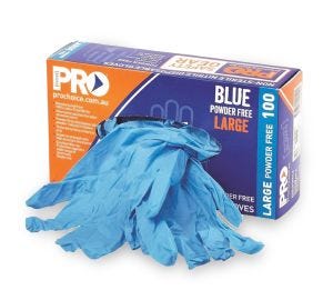 Pro Choice MDNPF Nitrile Disposable Gloves Powder-Free - Size L - Blue