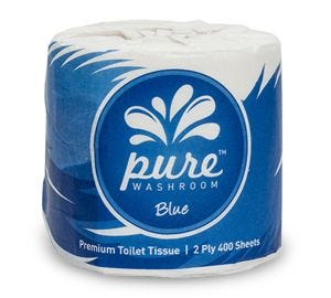 Pure Washroom PW400B Toilet Paper - 400 Sheets Per Roll