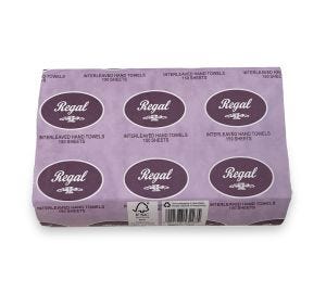 Regal R16150A Ultraslim Paper Hand Towels - 22cm x 23cm - 150 Per Pack
