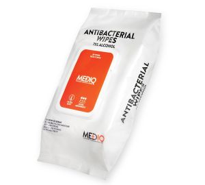 Mediq ABW80 Alcohol Antibacterial Wipes - 15cm x 20xm - 80 Per Pack