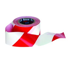 Red/White Barrier Tape - Non Adhesive 75mm x 100M