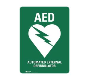 Metal Aed Defibrillator Sign 300mm x 225mm