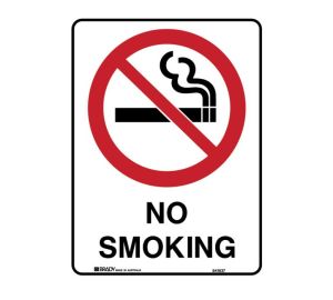 Metal No Smoking Sign 450mm x 600mm