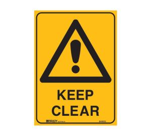 Metal Keep Clear Sign 450mm x 600mm
