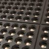 24/7 Interlock Anti-Fatigue Mat - Perforated Black - 900mm x 900mm