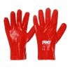 27Cm Red Pvc Gloves Single Dipped