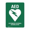 Metal Aed Defibrillator Sign 300mm x 225mm