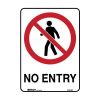 Metal No Entry Sign 450mm x 600mm