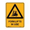 Metal Forklifts Sign 450mm x 600mm