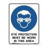 Metal Eye Protection Sign 600mm x 450mm