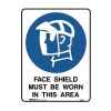 Metal Face Shield Sign 600mm x 450mm