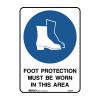 Metal Foot Protection Sign 600mm x 450mm